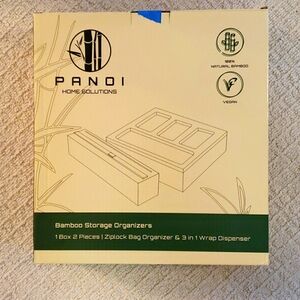 Ziplock Bag Storage Organizer Set Bamboo Storage Bag Organizer Wrap Dispenser